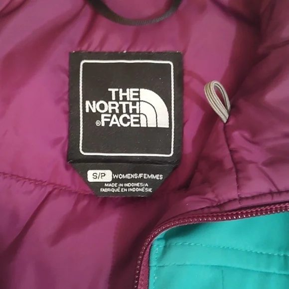 The North Face Women's Teal and Purple Ski Jacket